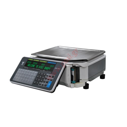 Ζυγαριά DIGI SM-120B LL με εκτυπωτή Linerless και οθόνη στο σώμα του ζυγού