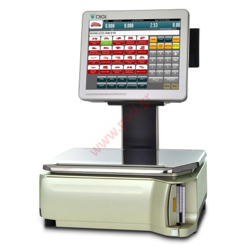 Ζυγαριά DIGI SM-5500α EV PLUS με εκτυπωτή και υπερυψωμένες οθόνες 12,1''-7'' (Pc Based)