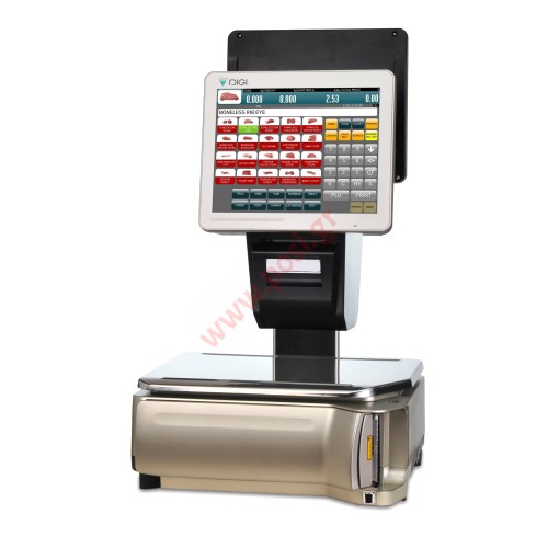 Ζυγαριά DIGI SM-5500α EV PLUS με εκτυπωτή και υπερυψωμένες οθόνες 12,1''-12,1'' (Pc Based)